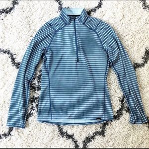 striped patagonia quarter zip